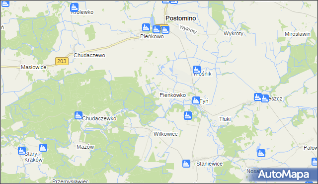 mapa Pieńkówko, Pieńkówko na mapie Targeo