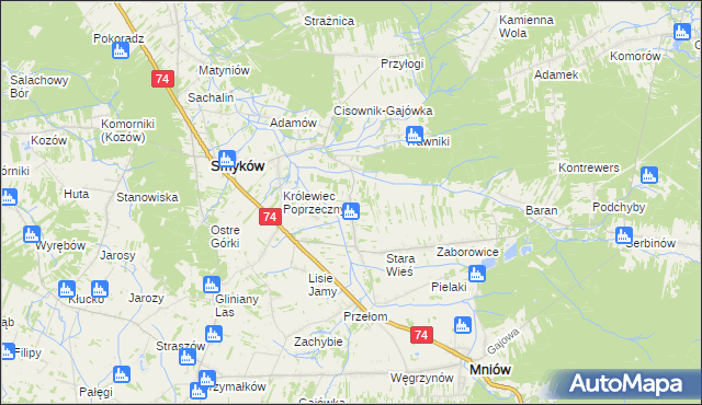 mapa Pieradła, Pieradła na mapie Targeo