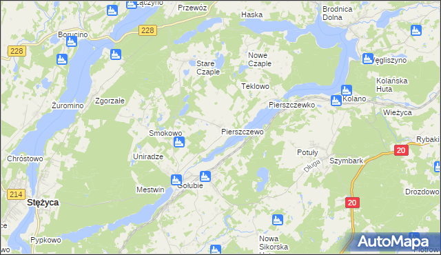 mapa Pierszczewo, Pierszczewo na mapie Targeo