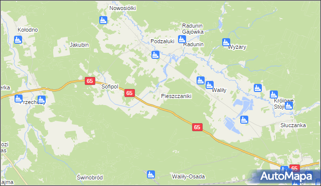 mapa Pieszczaniki, Pieszczaniki na mapie Targeo