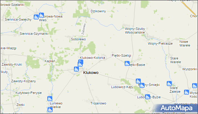 mapa Piętki-Gręzki, Piętki-Gręzki na mapie Targeo