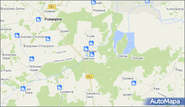 mapa Pietkowo Drugie, Pietkowo Drugie na mapie Targeo