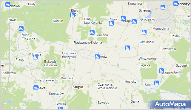 mapa Pijanów, Pijanów na mapie Targeo