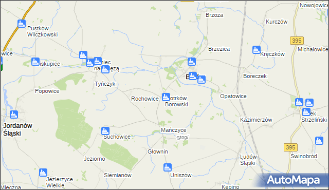 mapa Piotrków Borowski, Piotrków Borowski na mapie Targeo