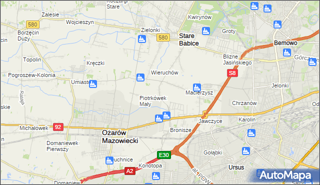 mapa Piotrkówek Duży, Piotrkówek Duży na mapie Targeo