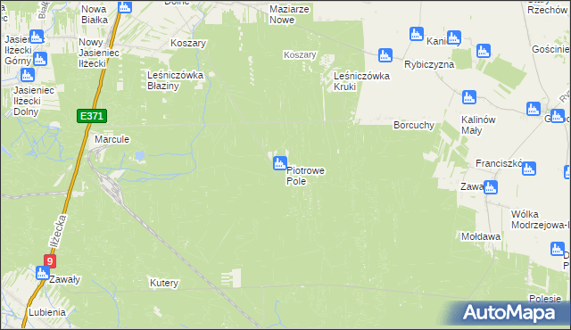 mapa Piotrowe Pole, Piotrowe Pole na mapie Targeo