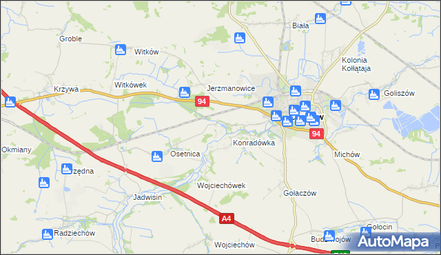 mapa Piotrowice gmina Chojnów, Piotrowice gmina Chojnów na mapie Targeo