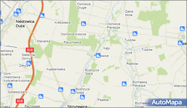 mapa Piotrowice gmina Strzyżewice, Piotrowice gmina Strzyżewice na mapie Targeo