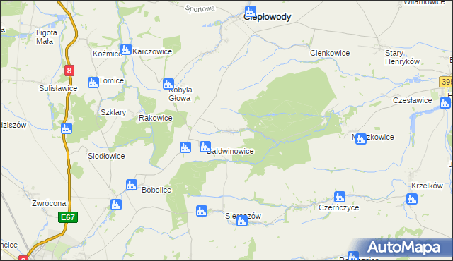 mapa Piotrowice Polskie, Piotrowice Polskie na mapie Targeo