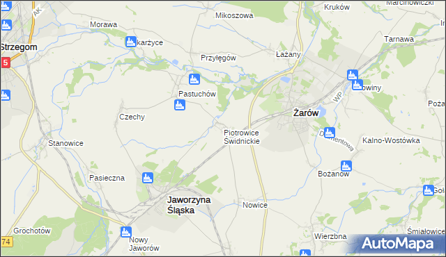 mapa Piotrowice Świdnickie, Piotrowice Świdnickie na mapie Targeo