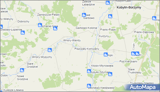 mapa Piszczaty-Piotrowięta, Piszczaty-Piotrowięta na mapie Targeo