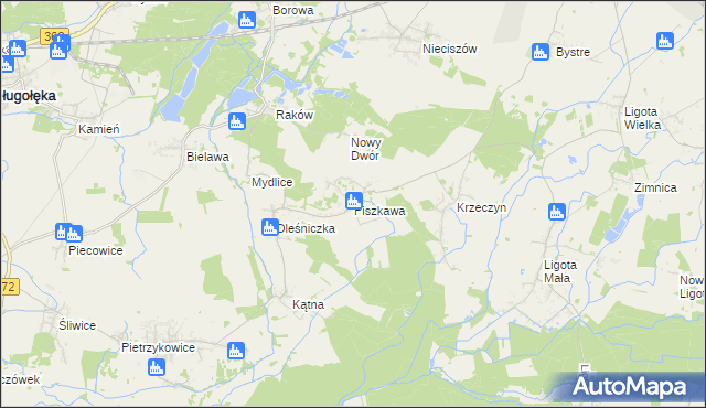 mapa Piszkawa, Piszkawa na mapie Targeo