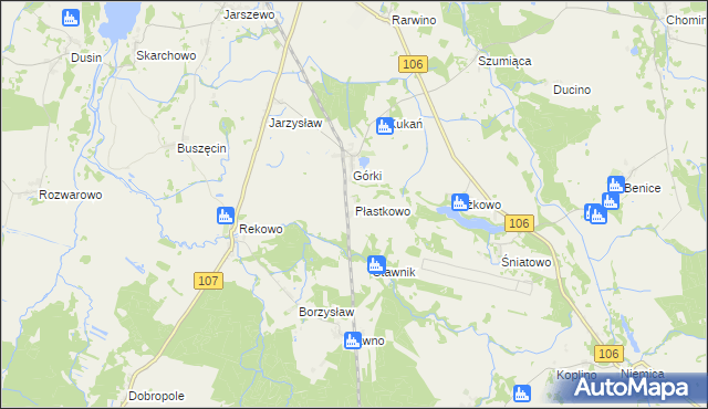 mapa Płastkowo, Płastkowo na mapie Targeo