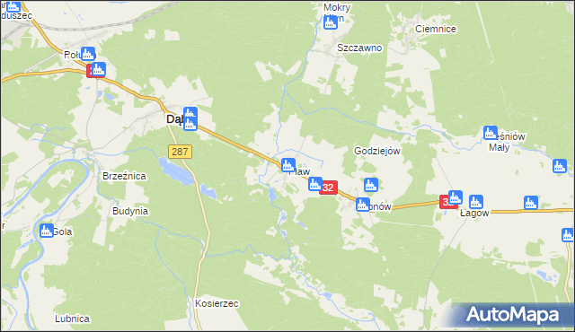 mapa Pław, Pław na mapie Targeo