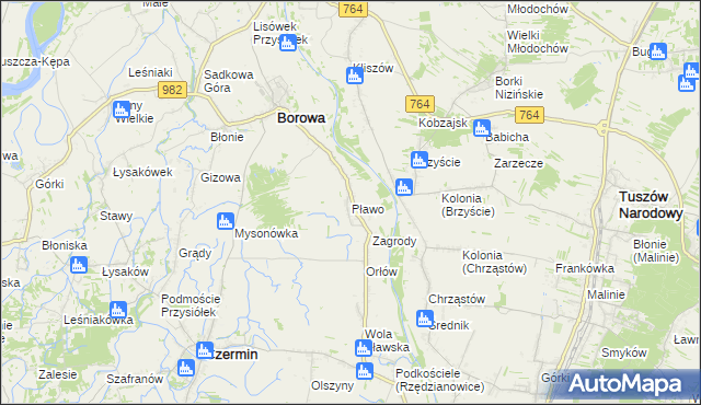 mapa Pławo, Pławo na mapie Targeo