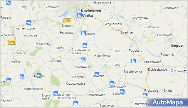 mapa Plechówka, Plechówka na mapie Targeo