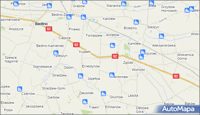 mapa Plecka Dąbrowa, Plecka Dąbrowa na mapie Targeo