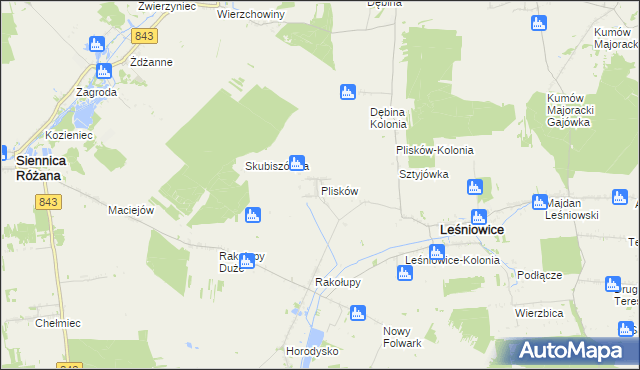 mapa Plisków, Plisków na mapie Targeo