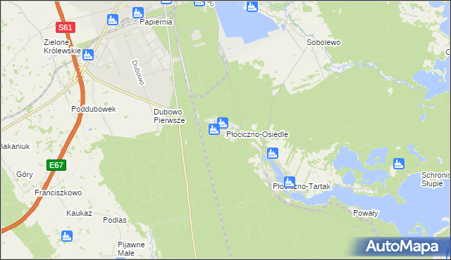 mapa Płociczno-Osiedle, Płociczno-Osiedle na mapie Targeo