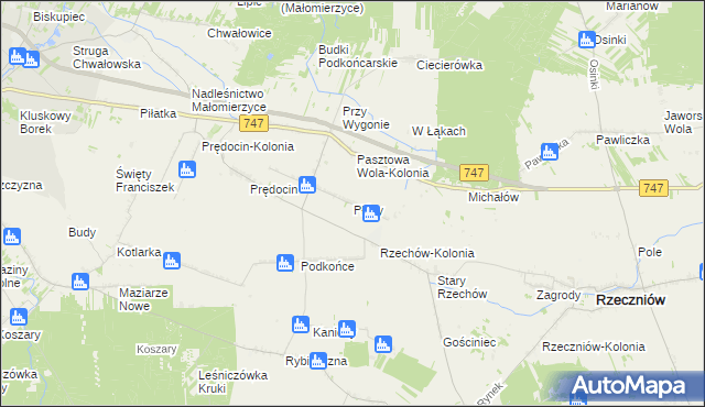 mapa Płósy, Płósy na mapie Targeo