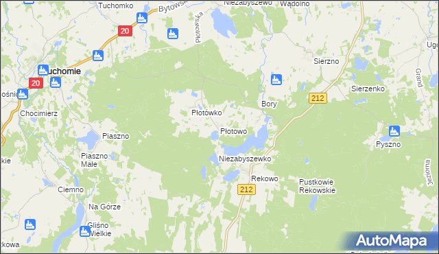 mapa Płotowo, Płotowo na mapie Targeo