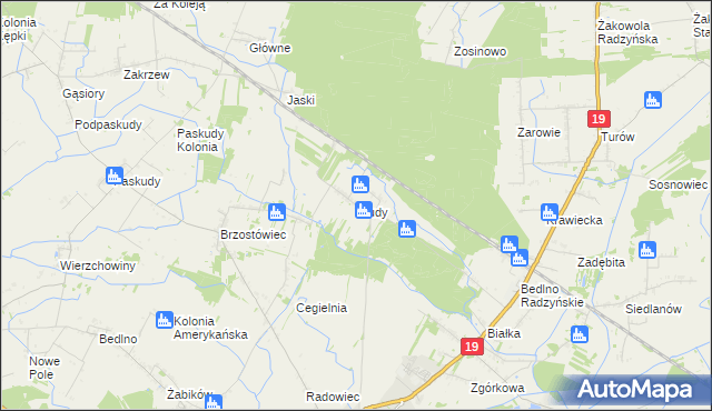 mapa Płudy gmina Radzyń Podlaski, Płudy gmina Radzyń Podlaski na mapie Targeo