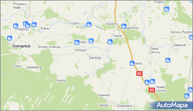 mapa Pluty gmina Wiśniew, Pluty gmina Wiśniew na mapie Targeo