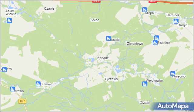 mapa Pobądz, Pobądz na mapie Targeo