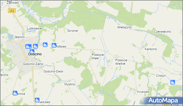 mapa Pobłocie Małe, Pobłocie Małe na mapie Targeo