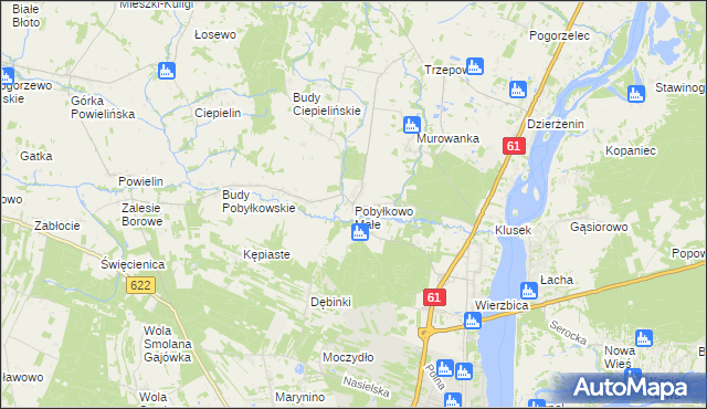 mapa Pobyłkowo Małe, Pobyłkowo Małe na mapie Targeo