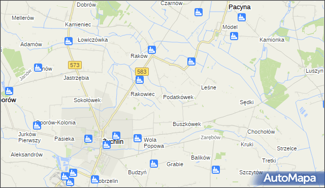 mapa Podatkówek, Podatkówek na mapie Targeo