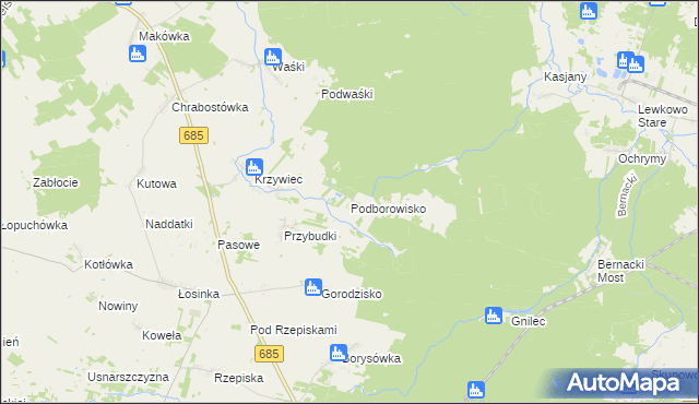 mapa Podborowisko, Podborowisko na mapie Targeo