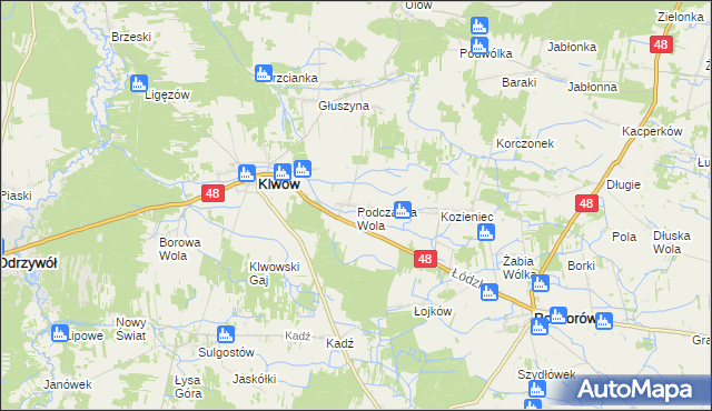 mapa Podczasza Wola, Podczasza Wola na mapie Targeo