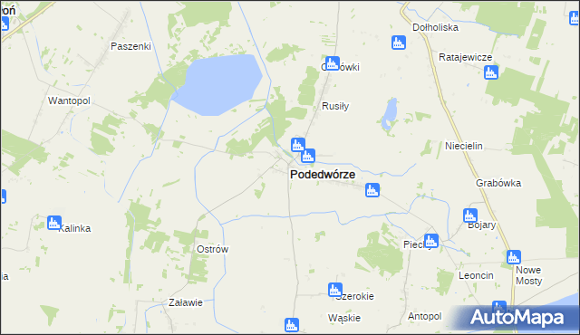 mapa Podedwórze, Podedwórze na mapie Targeo