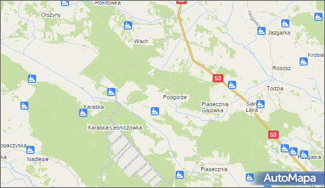 mapa Podgórze gmina Kadzidło, Podgórze gmina Kadzidło na mapie Targeo