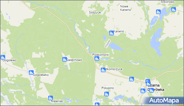 mapa Podkomorki, Podkomorki na mapie Targeo