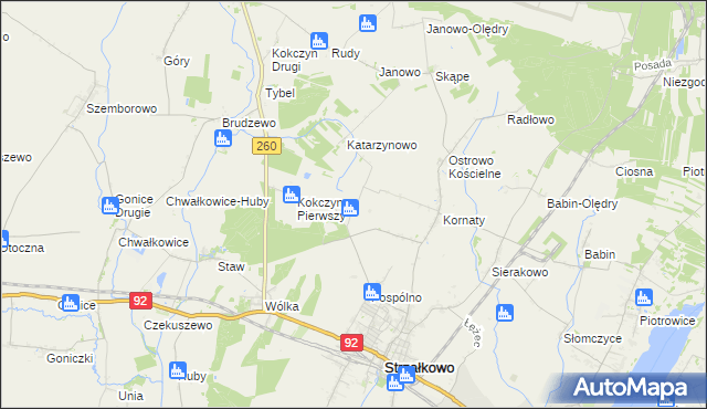 mapa Podkornaty, Podkornaty na mapie Targeo