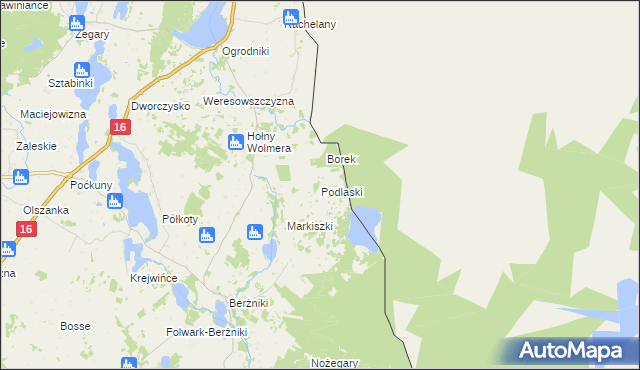 mapa Podlaski gmina Sejny, Podlaski gmina Sejny na mapie Targeo