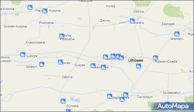 mapa Podlodów gmina Ulhówek, Podlodów gmina Ulhówek na mapie Targeo