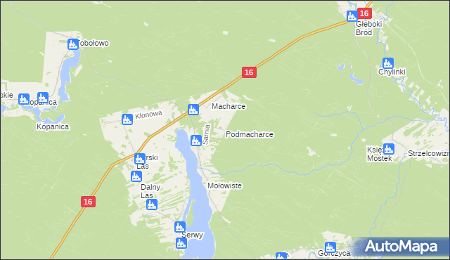 mapa Podmacharce, Podmacharce na mapie Targeo