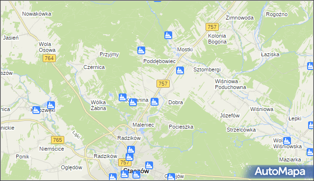 mapa Podmaleniec, Podmaleniec na mapie Targeo