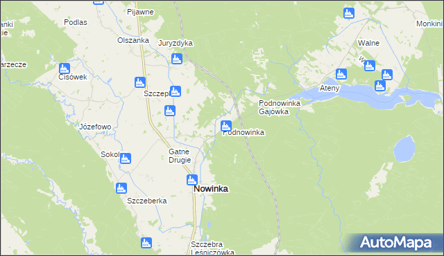 mapa Podnowinka, Podnowinka na mapie Targeo