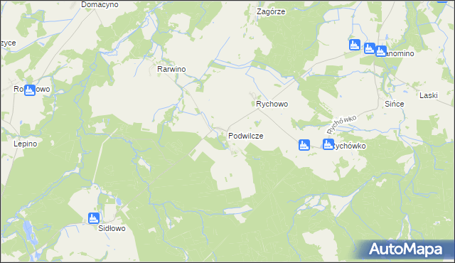 mapa Podwilcze, Podwilcze na mapie Targeo