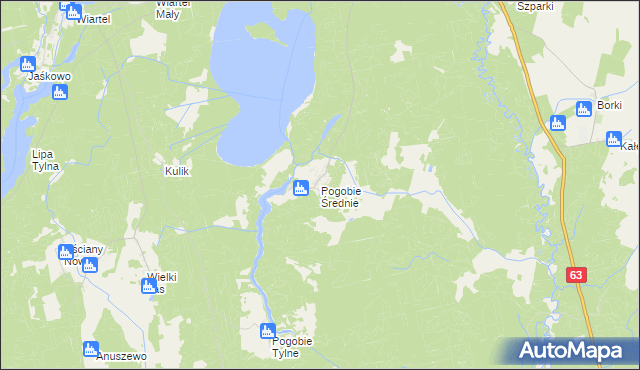 mapa Pogobie Średnie, Pogobie Średnie na mapie Targeo