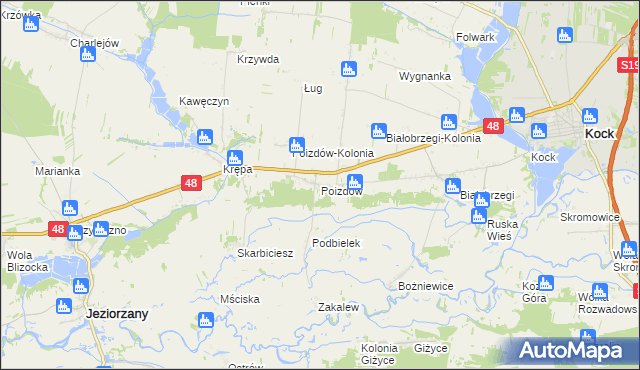 mapa Poizdów, Poizdów na mapie Targeo