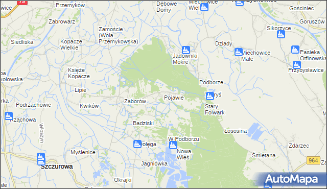 mapa Pojawie, Pojawie na mapie Targeo