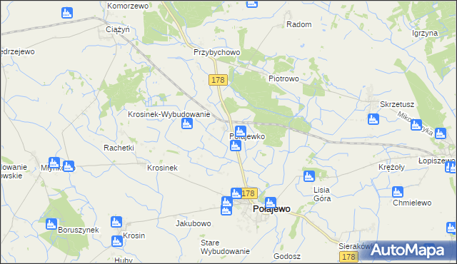 mapa Połajewko, Połajewko na mapie Targeo