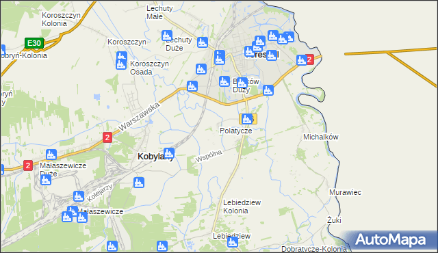 mapa Polatycze, Polatycze na mapie Targeo