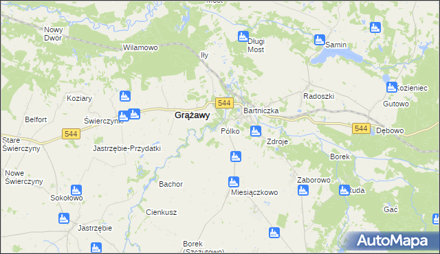 mapa Pólko gmina Górzno, Pólko gmina Górzno na mapie Targeo