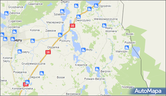 mapa Półkoty, Półkoty na mapie Targeo